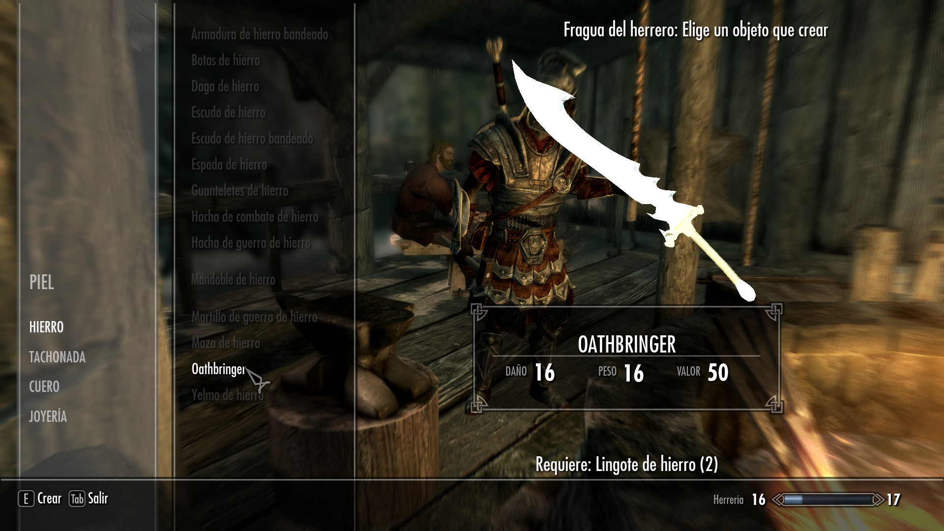Creation menu